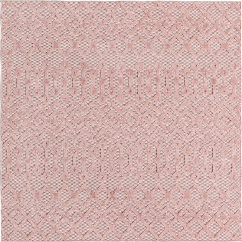 Griffie Geometric Indoor / Outdoor Rug, Square 7'10"
