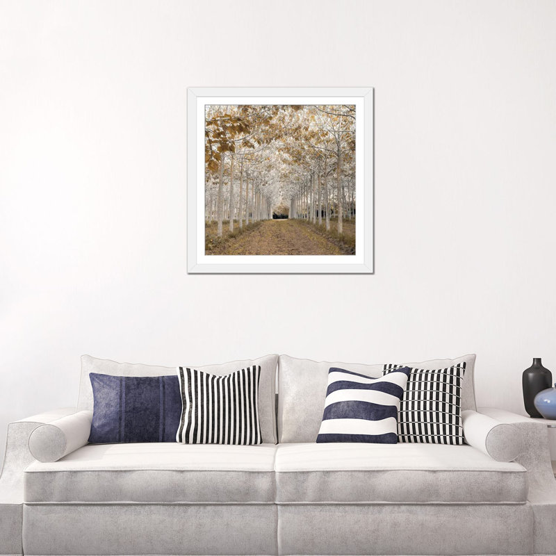 " White Gold " by Assaf Frank, 18" H x 18" W, Framed Print, White