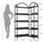 Arched Corner Bookshelf, 68.5" Tall 5-Tier Industrial Wood & Metal Bookcase, Space-Saving Storage Display Shelf-918527320