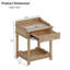 Table de chevet en bois à un tiroir-112015011