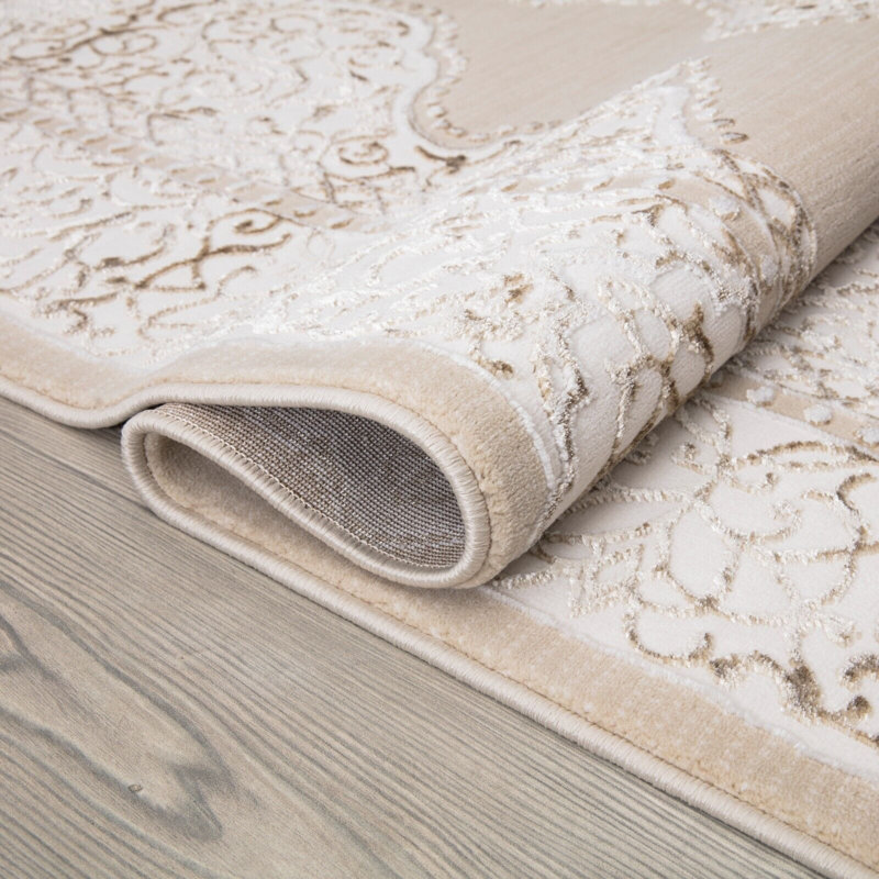 Benjin Floral Machine Woven / Power Loomed Indoor / Outdoor Area Rug, Rectangle 80 x 150cm