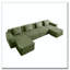 Canapé modulaire 4 places en forme de U sans os, canapé modulaire Cloud avec assise profonde, canapé modulaire moderne 4 places avec coussins décoratifs et 2 repose-pieds mobiles-486286068