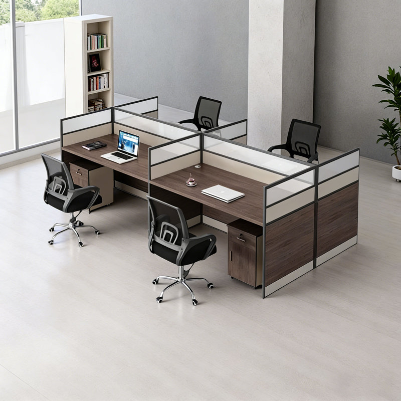 Bureau rectangulaire pour 4 personnes, H 43,3 po x l 94,88 po x P 47,24 po
