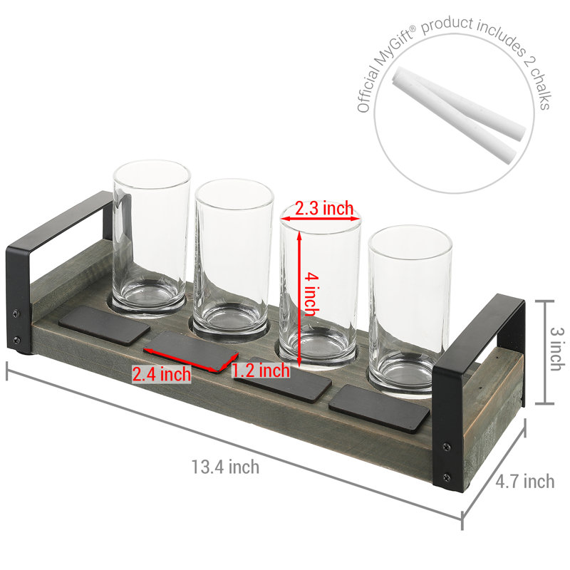 Luckenson 5 pièces 5 oz. Ensemble de verres à bière en verre