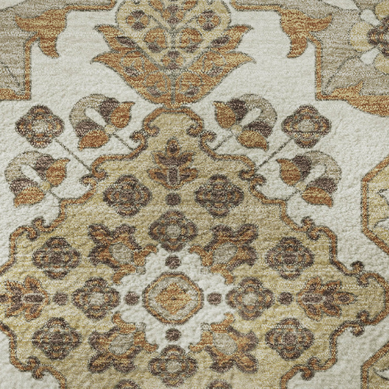 Premium Machine Washable Crestover AMF1853 Global Rug, Round 8'