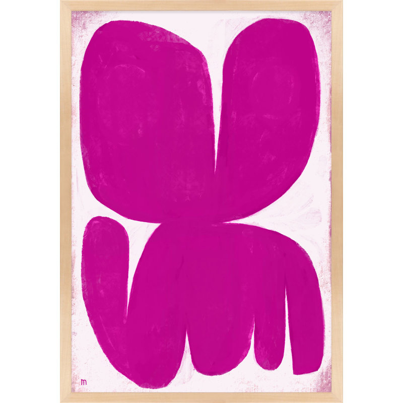 Magenta Moth Print by StudioM, Black, 20" H x 14" W x 1.25" D