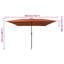 Vidaxl Garden Parasol Polyester And Steel Outdoor Patio Umbrella Sunshade UV