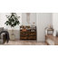 HOMCOM Chest of Drawers Fabric Dresser 5 Drawers, Grey Wood Effect