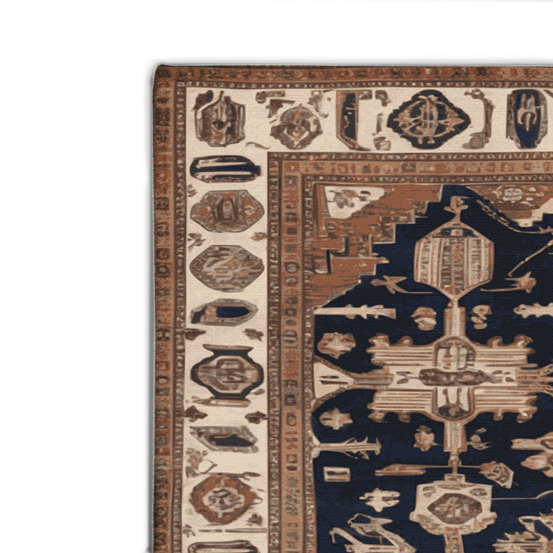 Tapis turc intérieur et extérieur brun, Rectangulaire 2 pi x 3 pi