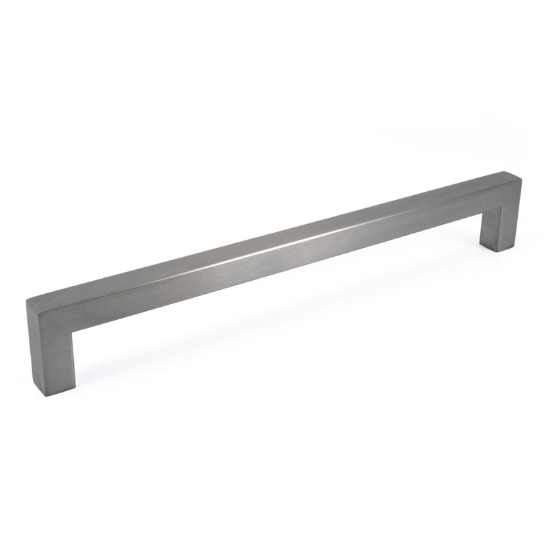 Square Cabinet 10" Center to Center Bar Pull, Brushed Nickel