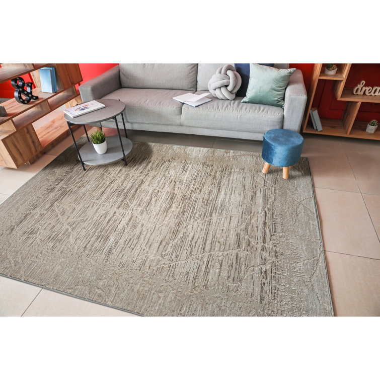 Davide 1229 Transitional Crackled Beige Area Rug