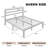 Lavallee Bed Frame with Simple Style Headboard, Solid Steel Slat Support, Enough Storage Space-694146676-694146677