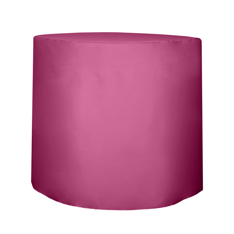 Javin Solid Color Round Tablecloth, Hot Pink, 1