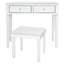 Coiffeuse de maquillage avec tabouret de coin 2 tiroirs Amaris-22336403