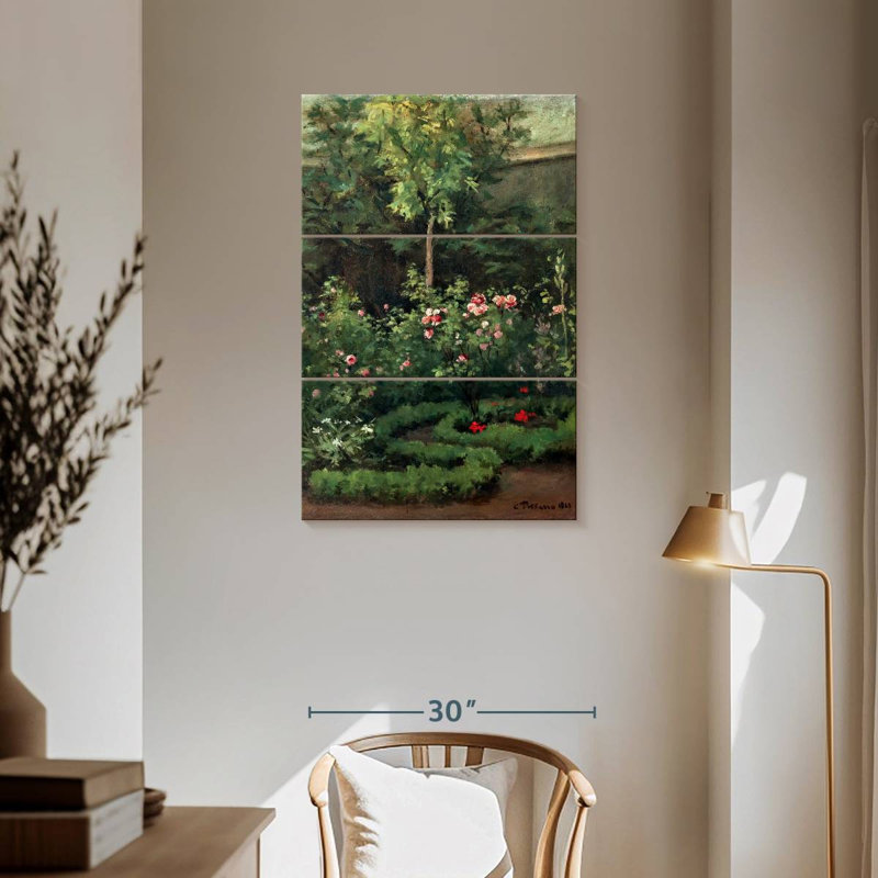 Senne A Rose Garden 1862, H 57 po x l 36 po