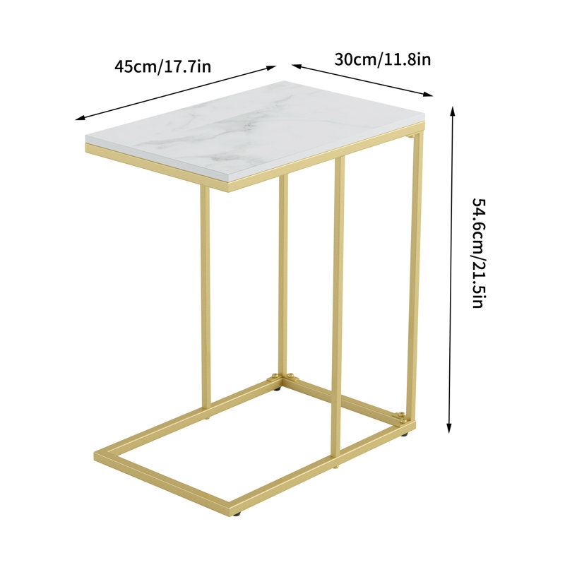 Stone Top End Table