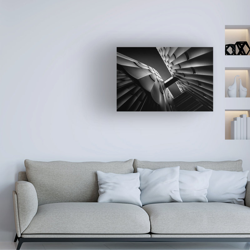 Jef Van Den Black Waves Canvas Art, 22" H x 32" W