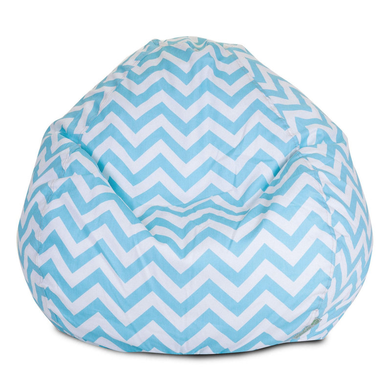 Cotton Bean Bag Chair & Lounger, Tiffany Blue, 23" H x 35" W x 35" D