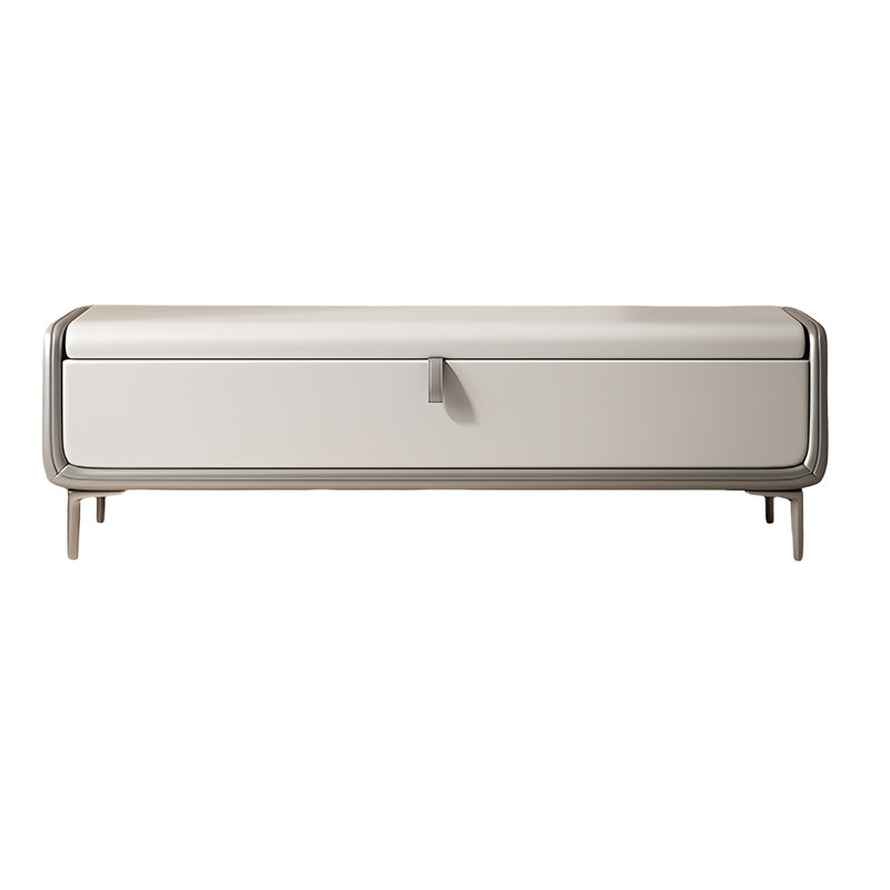 Kuganathan Leather Match Upholstered Storage Bench, Light Gray/Gray, 16.53" H x 59.05" W x 16.53" D