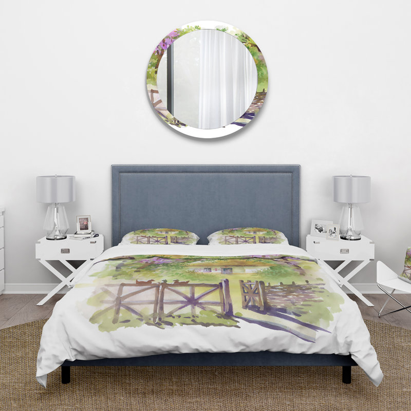 Of Rustic Cottage In The Woods - Ensemble de housse de couette traditionnel - Microfibre de polyester