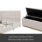 King Size Corduroy Upholstered Bed Frame With 130L Storage Ottoman, And Vertical Stripe Wingback Headboard And High Footboard-501043744-501043746