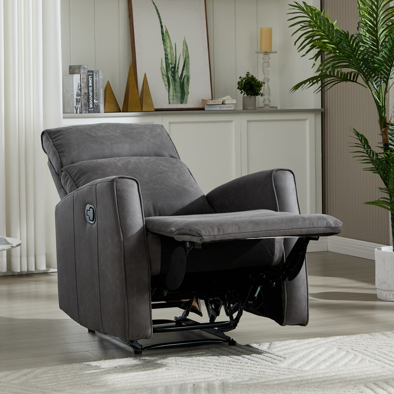 28.74'' Wide Modern Faux Leather Manual Recliner Chair For Small Room (Set Of 2)
