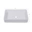 Lavabo de salle de bain vasque rectangulaire en céramique blanche L 24 po x l 16 po