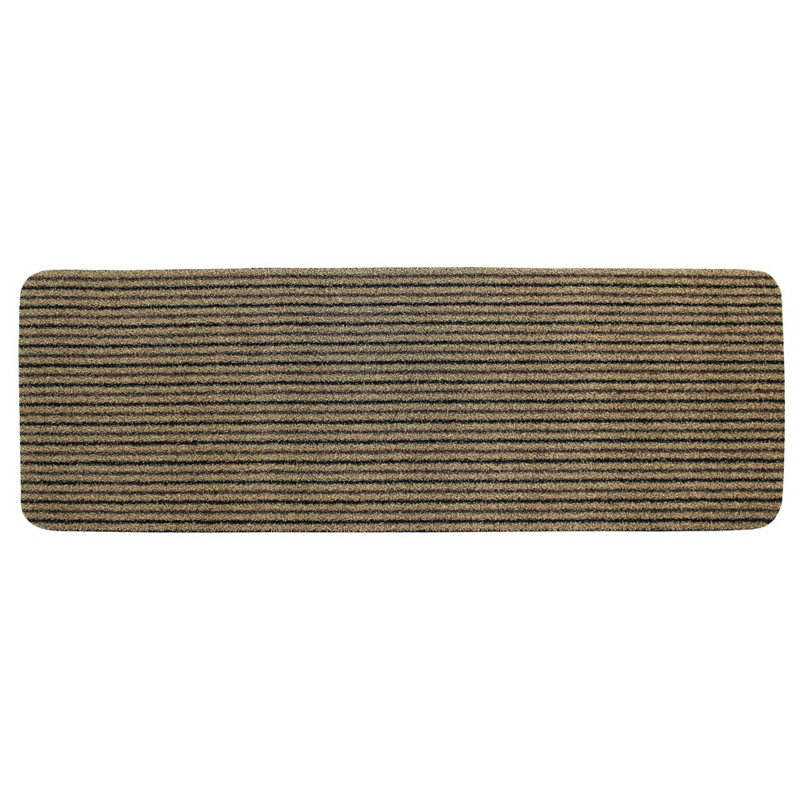 Infinity Runner Non-Slip Striped Doormat, Beige