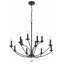 Lustre noir 12 lumières Zachiah