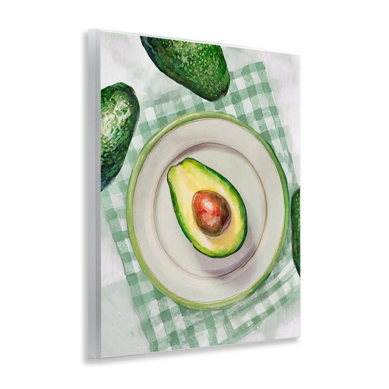 Délicieuse plaque murale avocat sur plaque, design par Lil 'Rue