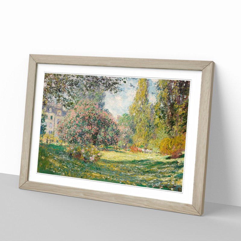 The Parc Monceau Vol.2 by Claude Monet - Picture Frame Painting on MDF, 36cm H x 48cm W x 2cm D, Oak Framed