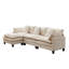 Canapé modulaire moderne 3 pièces avec repose-pieds et coussins décoratifs, siège en velours côtelé à assise profonde-1831693208-1831693209