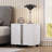 Modern White End Table With Drawers, Mirrored Metal Handles, And Metal Feet - Elegant Nightstand And Sofa Side Table For Bedroom And Living Room | Gift Idea-947823657
