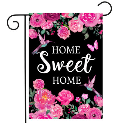 Drapeau de jardin Home Sweet Home Hummingbirds