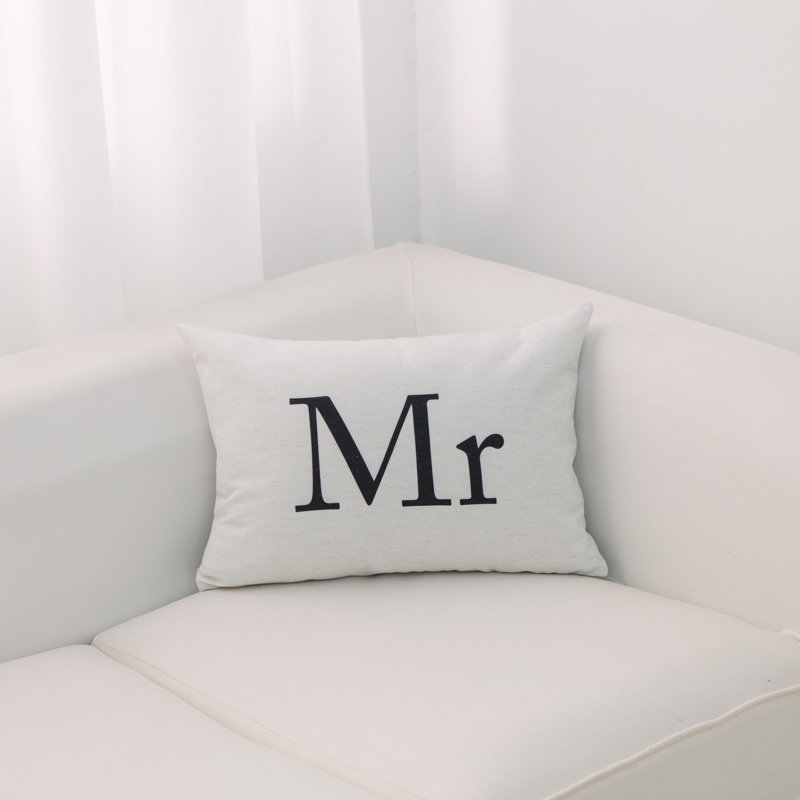 Housse et insert de coussin rectangulaire You & Me Mr, Pas de bourre