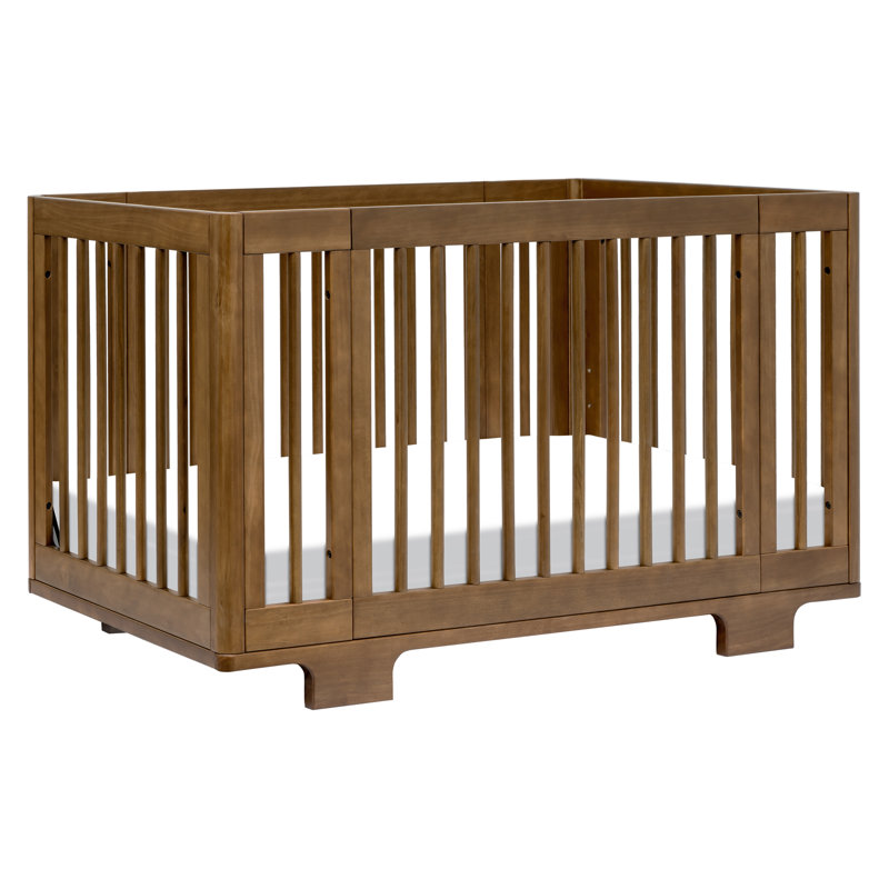 Lit de bébé convertible 8-en-1 Yuzu avec ensembles de conversion toutes étapes, Noyer naturel