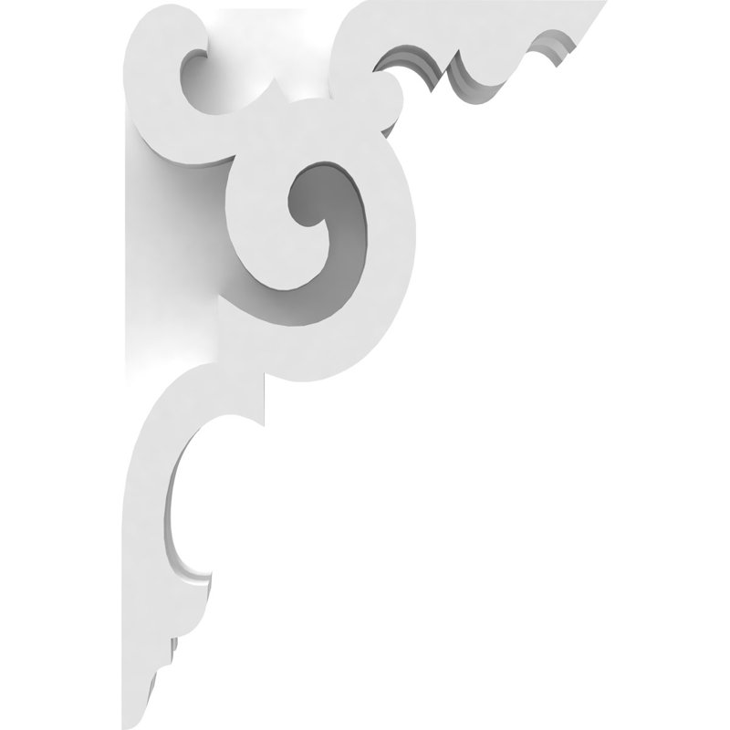 Corbeau en PVC de qualité architecturale Benson, H 6 po x l 4 po x P 1,875 po