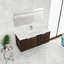 Armoire de salle de bain écologique de 48 pouces avec lavabo en résine, portes à fermeture en douceur et fixation flottante pour les salles de bain modernes