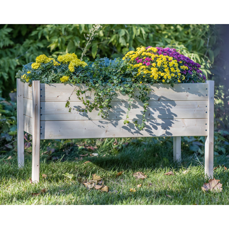 Fidelas Wood Elevated Planter, 38"L X 24" W X 22"H