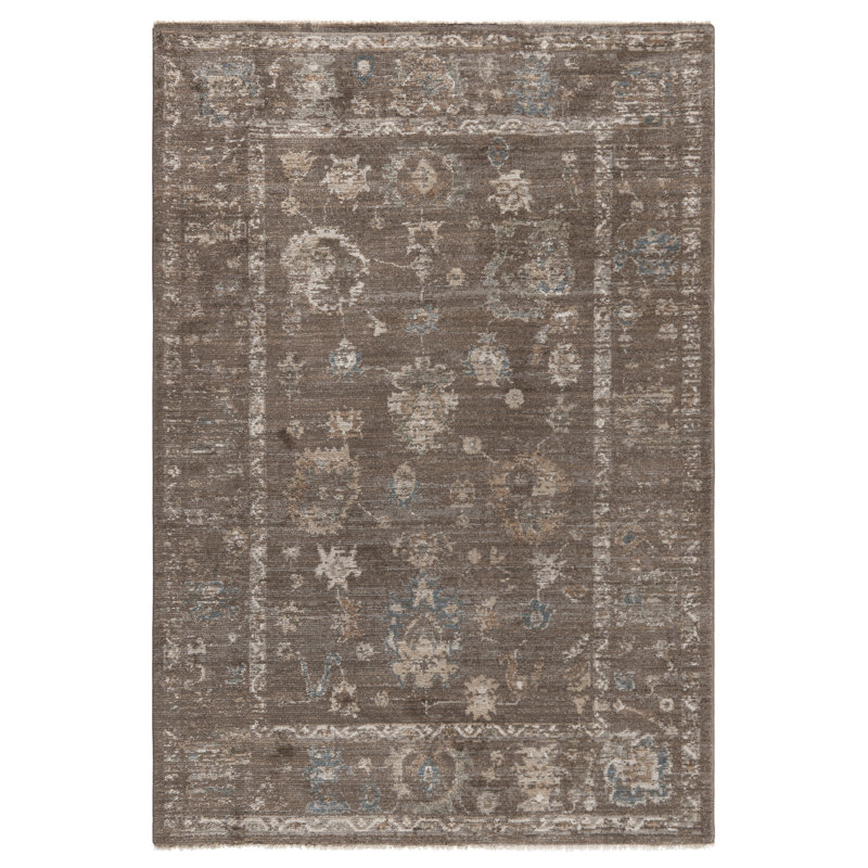 Haven Power Loomed Polyester Indoor Rug, 3'6x5'6, Dark Brown