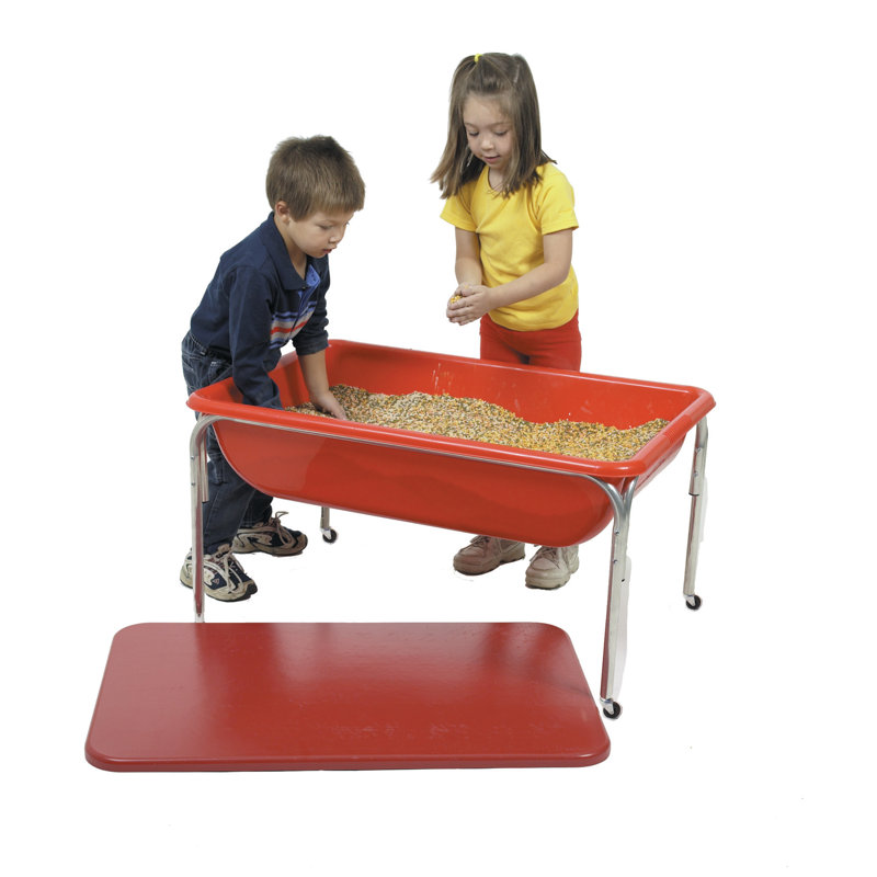 Table sensorielle rouge moyen - table et couvercle 24 po
