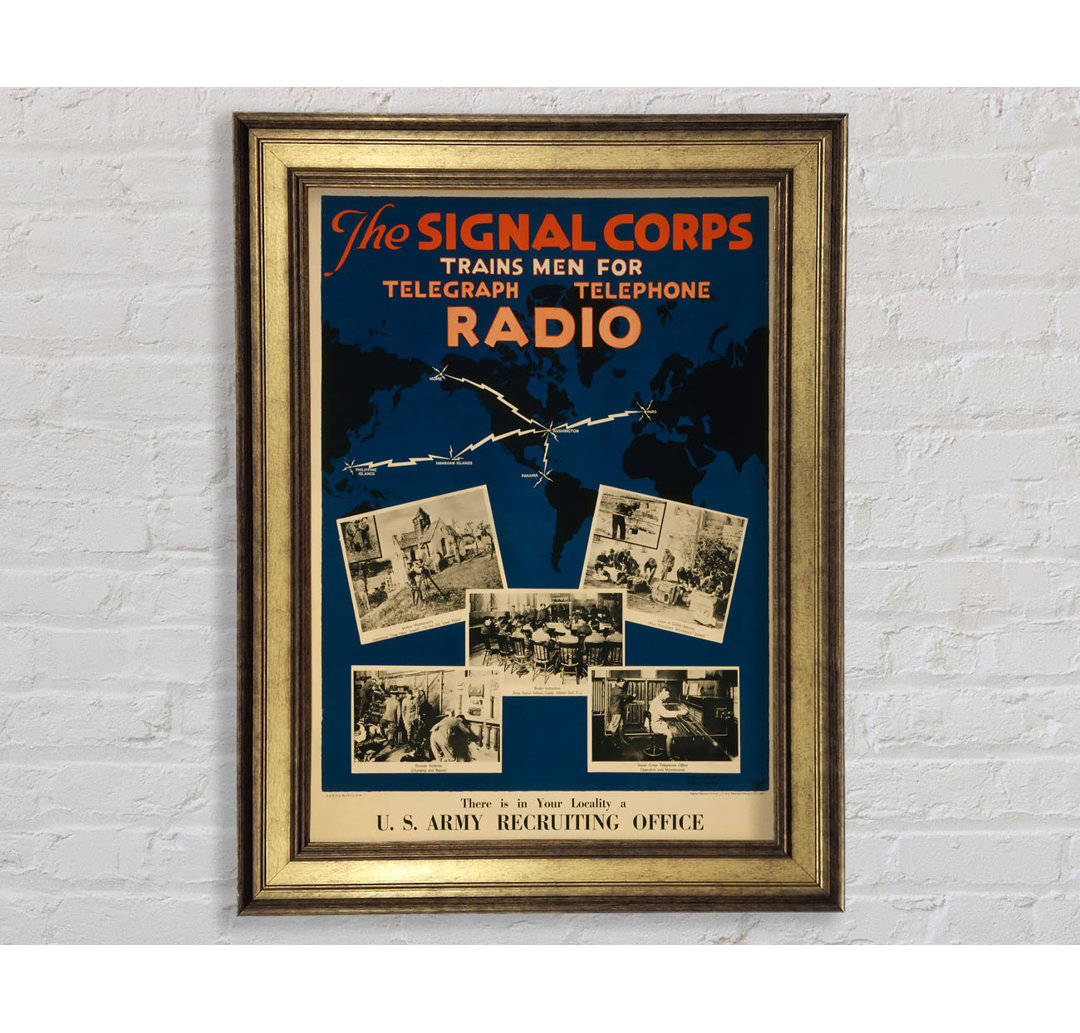 Join The Signal Corps - Einzelne Bilderrahmen Kunstdrucke