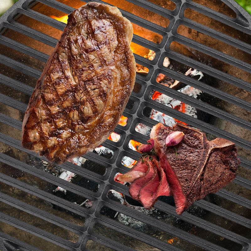 Faul Cast Iron Grill Griddle, 1cm H x 45.5cm W x 45.5cm D