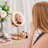 Circular Free Standing LED Make Up Mirror 10X Magnification, 360 Degree Swivel-94274871