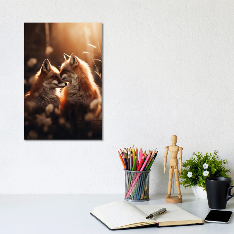 Aimer les renards - impression d'art mural