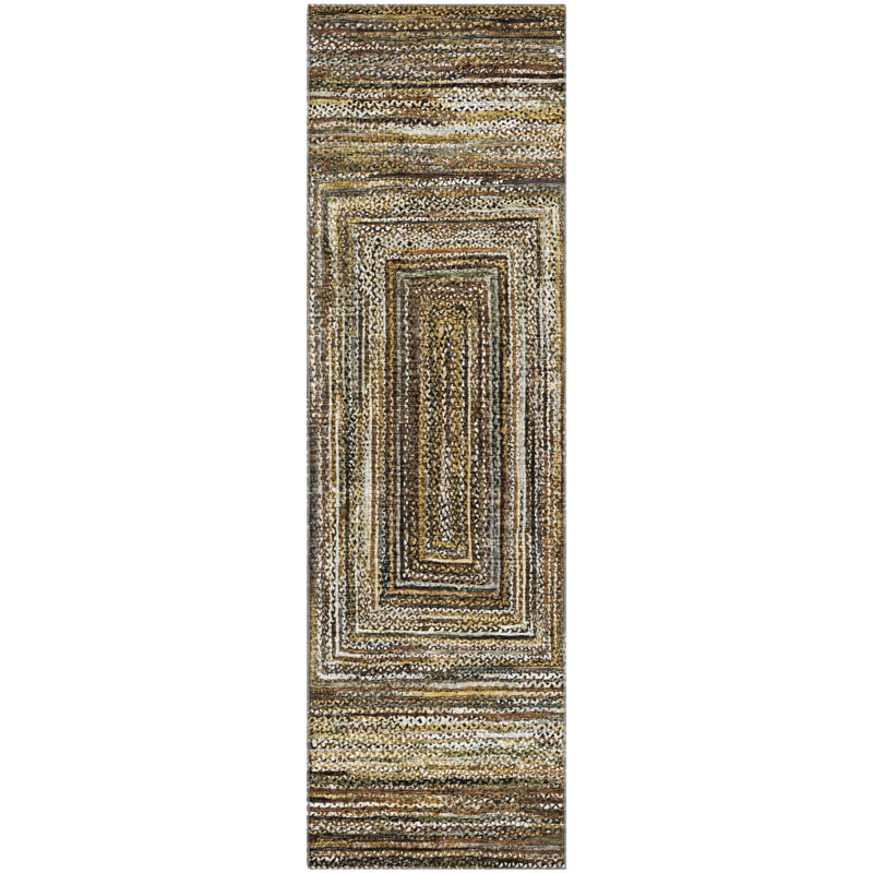 Premium Machine Washable Bucz AMF1725 Geometric Rug, Runner 2'3" x 7'6"