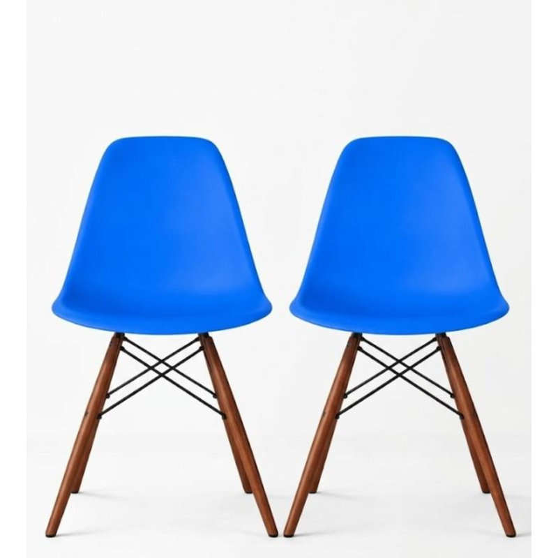 Chaise d'appoint en plastique Olimpo, 2, Bleu