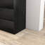 Commode 4 tiroirs, commode de rangement moderne, commode noire 31,5 po pour garde-robe avec design sans poignée, commode pour chambre à coucher, salon, noir