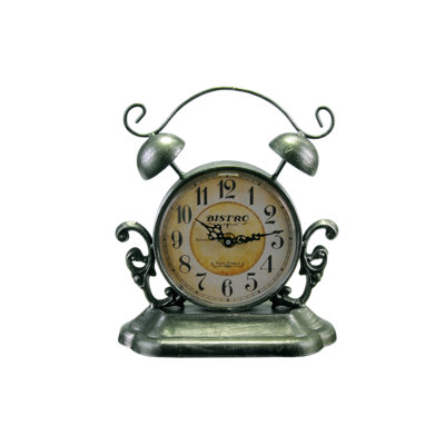 Energicus Stainless Steel Alarm Tabletop Clock