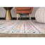 Tapis géométrique multicolore rose / jaune / ivoire-640468500
